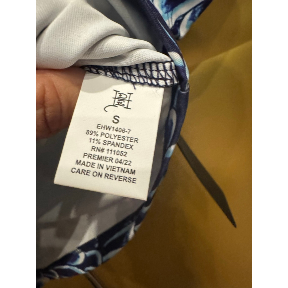 Women's Ed Hardy Blue & White Feather Print Crop Top S Small NWT - Picture 4 of 4